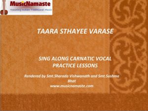 Lesson 3 – Learn Taara Sthaayee (Upper Sthayi) Varase Online