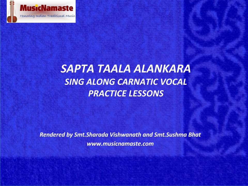 Lesson 6 – Learn Alankara Online