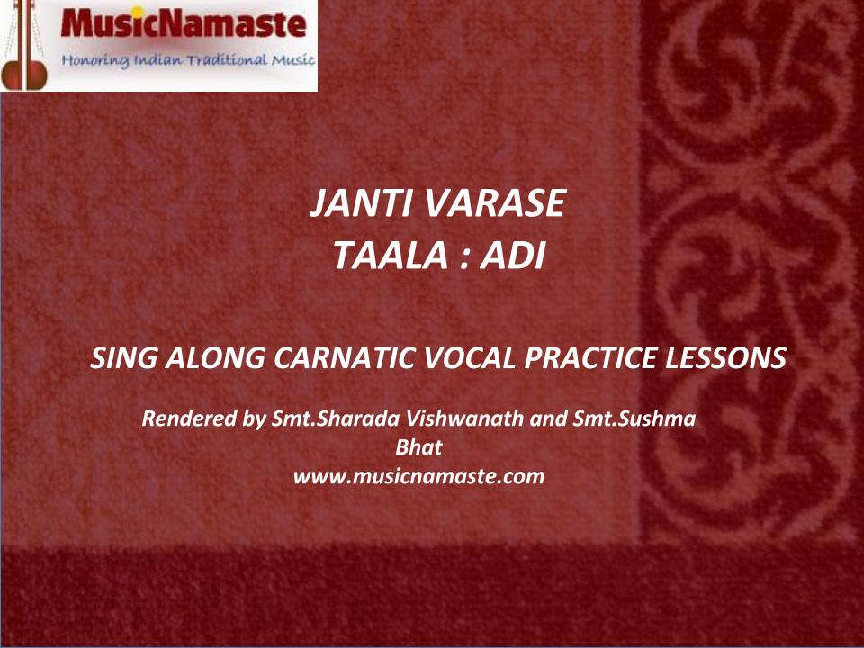 Lesson 2 – Learn Janti Varase Online