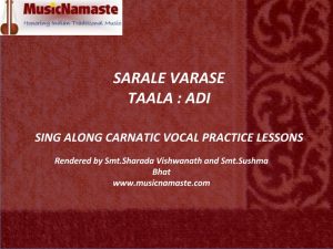 Lesson 1 – Learn Sarale Varase Online
